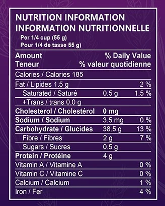 Divine Rice Ingredients