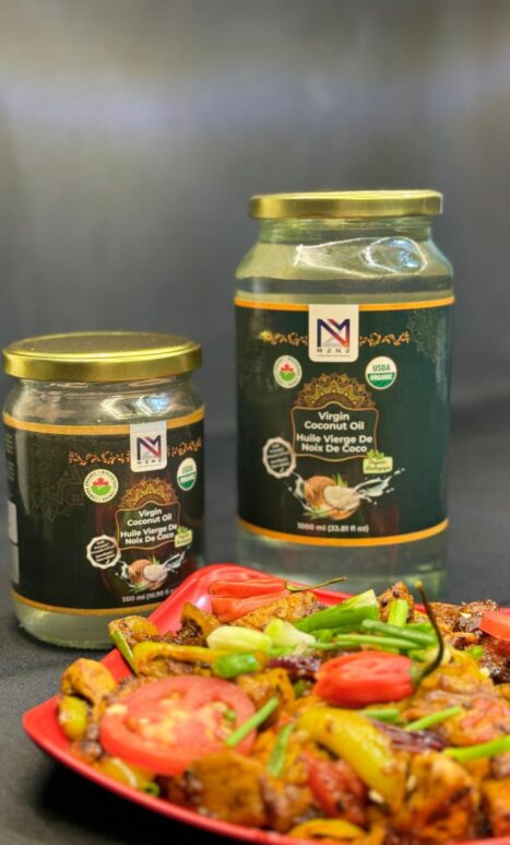 M2N2 organic coconut oil and devilled chicken